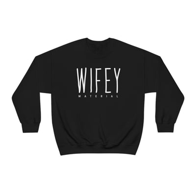 Wifey Print Crewneck Sweatshirt | Crewneck Sweatshirt | Creative Trend