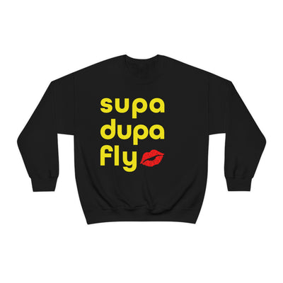 Supa Dupa Fly Print Sweatshirt | Crewneck Sweatshirt | Creative Trend